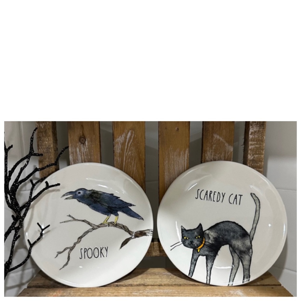 NEW Rae Dunn Ceramic Set of 4 Halloween Plates 🧙♀️ - Picture 6 of 6